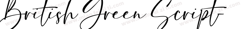 British Green Script字体转换